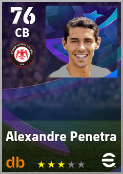 Alexandre Penetra — CB, OVR 76, MAX 76