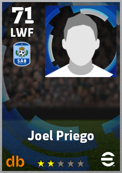Joel Priego — LWF, OVR 71, MAX 71