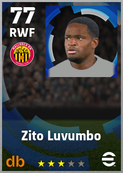 Zito Luvumbo — RWF, OVR 77, MAX 77