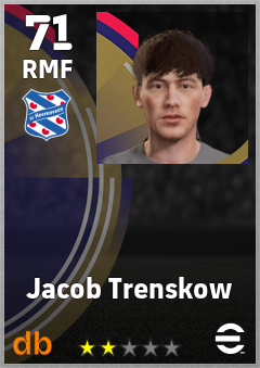 Jacob Trenskow — RMF, OVR 71, MAX 71