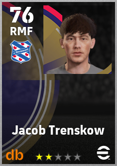 Jacob Trenskow — RMF, OVR 76, MAX 76