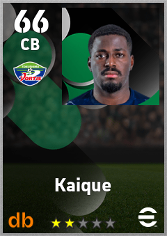Kaique — CB, OVR 66, MAX 66
