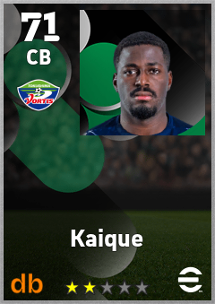 Kaique — CB, OVR 71, MAX 71