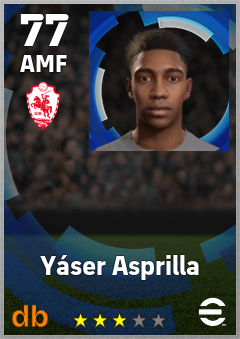 Yáser Asprilla — AMF, OVR 77, MAX 77
