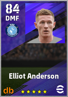 Elliot Anderson — DMF, OVR 84, MAX 84