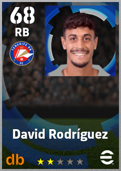 David Rodríguez — RB, OVR 68, MAX 68