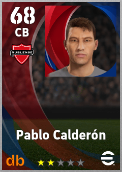 Pablo Calderón — CB, OVR 68, MAX 68