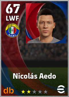 Nicolás Aedo — LWF, OVR 67, MAX 67