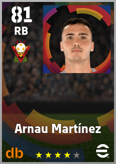 Arnau Martínez — RB, OVR 81, MAX 90