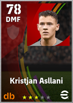 Kristjan Asllani eFootball player card