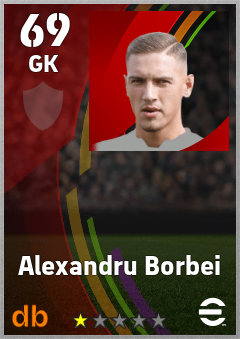 Alexandru Borbei — GK, OVR 69, MAX 69