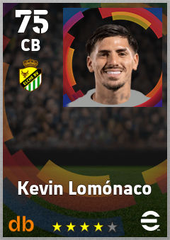 Kevin Lomónaco — CB, OVR 75, MAX 75