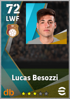 Lucas Besozzi — LWF, OVR 72, MAX 72