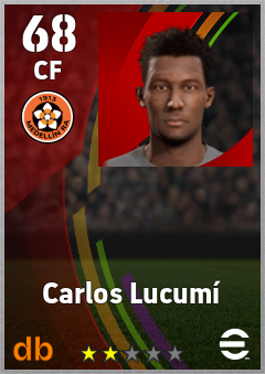 Carlos Lucumí — CF, OVR 68, MAX 68