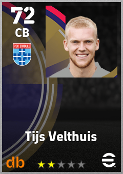 Tijs Velthuis — CB, OVR 72, MAX 72