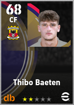 Thibo Baeten — CF, OVR 68, MAX 68