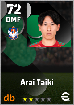 Arai Taiki — DMF, OVR 72, MAX 72