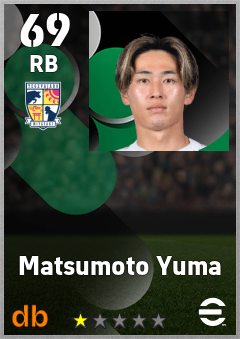 Matsumoto Yuma — RB, OVR 69, MAX 69