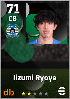 Iizumi Ryoya — CB, OVR 71, MAX 71