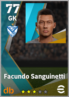 Facundo Sanguinetti — GK, OVR 77, MAX 77