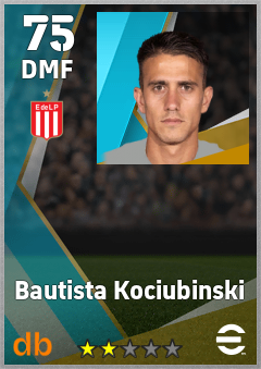 Bautista Kociubinski — DMF, OVR 75, MAX 75