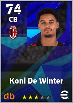 Koni De Winter eFootball player card