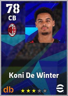 Koni De Winter eFootball player card