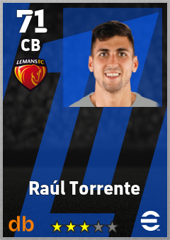 Raúl Torrente — CB, OVR 71, MAX 71