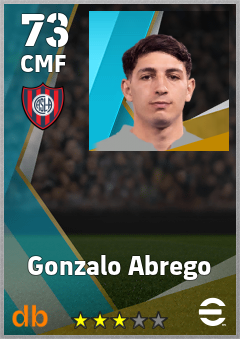 Gonzalo Abrego — CMF, OVR 73, MAX 73