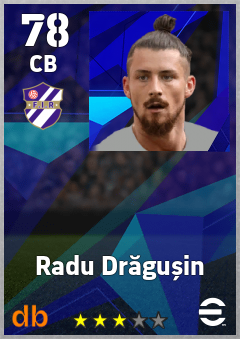 Radu Drăgușin — CB, OVR 78, MAX 78