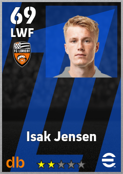 Isak Jensen — LWF, OVR 69, MAX 69