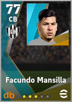 Facundo Mansilla — CB, OVR 77, MAX 77
