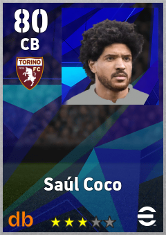 Saúl Coco — CB, OVR 80, MAX 80