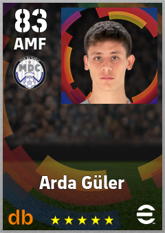Arda Güler — AMF, OVR 83, MAX 83