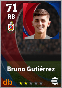 Bruno Gutiérrez — RB, OVR 71, MAX 71
