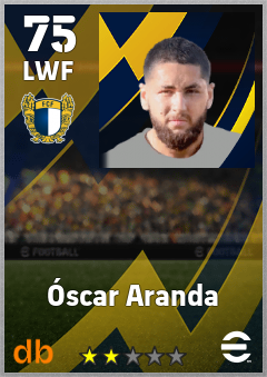 Óscar Aranda — LWF, OVR 75, MAX 75