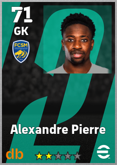 Alexandre Pierre — GK, OVR 71, MAX 71