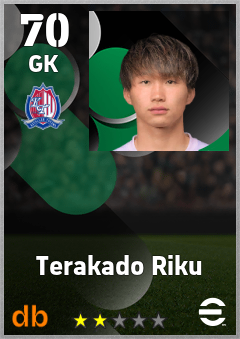 Terakado Riku — GK, OVR 70, MAX 70