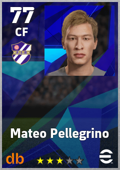 Mateo Pellegrino — CF, OVR 77, MAX 77