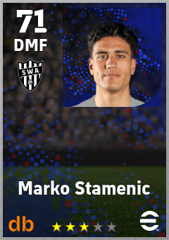 Marko Stamenic — DMF, OVR 71, MAX 71