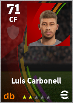 Luis Carbonell — CF, OVR 71, MAX 71