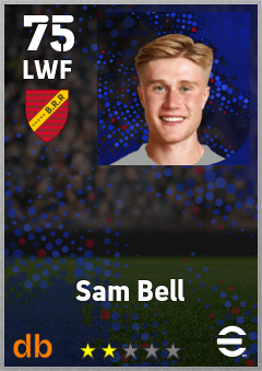 Sam Bell — LWF, OVR 75, MAX 75
