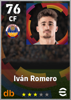 Iván Romero — CF, OVR 76, MAX 76