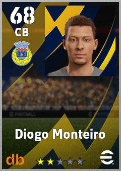 Diogo Monteiro — CB, OVR 68, MAX 68