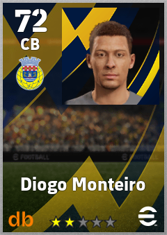 Diogo Monteiro — CB, OVR 72, MAX 72