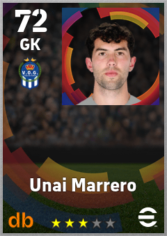 Unai Marrero — GK, OVR 72, MAX 72