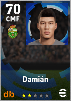 Damián — CMF, OVR 70, MAX 70