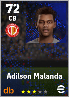 Adilson Malanda — CB, OVR 72, MAX 72