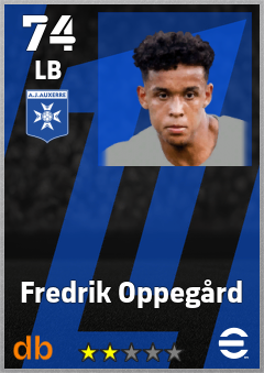 Fredrik Oppegård — LB, OVR 74, MAX 74