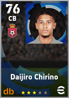 Daijiro Chirino — CB, OVR 76, MAX 76